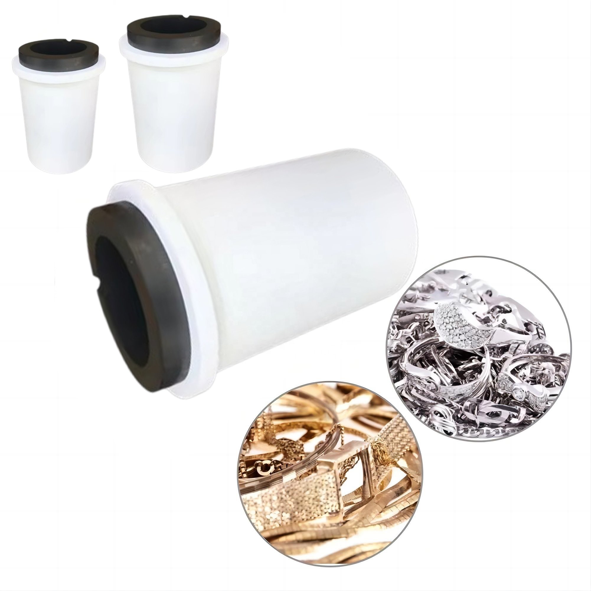 Customized 1kg 2kg 4kg 5kg 10kg Graphite Crucible with Quartz Sleeve for Copper Melting Furnace