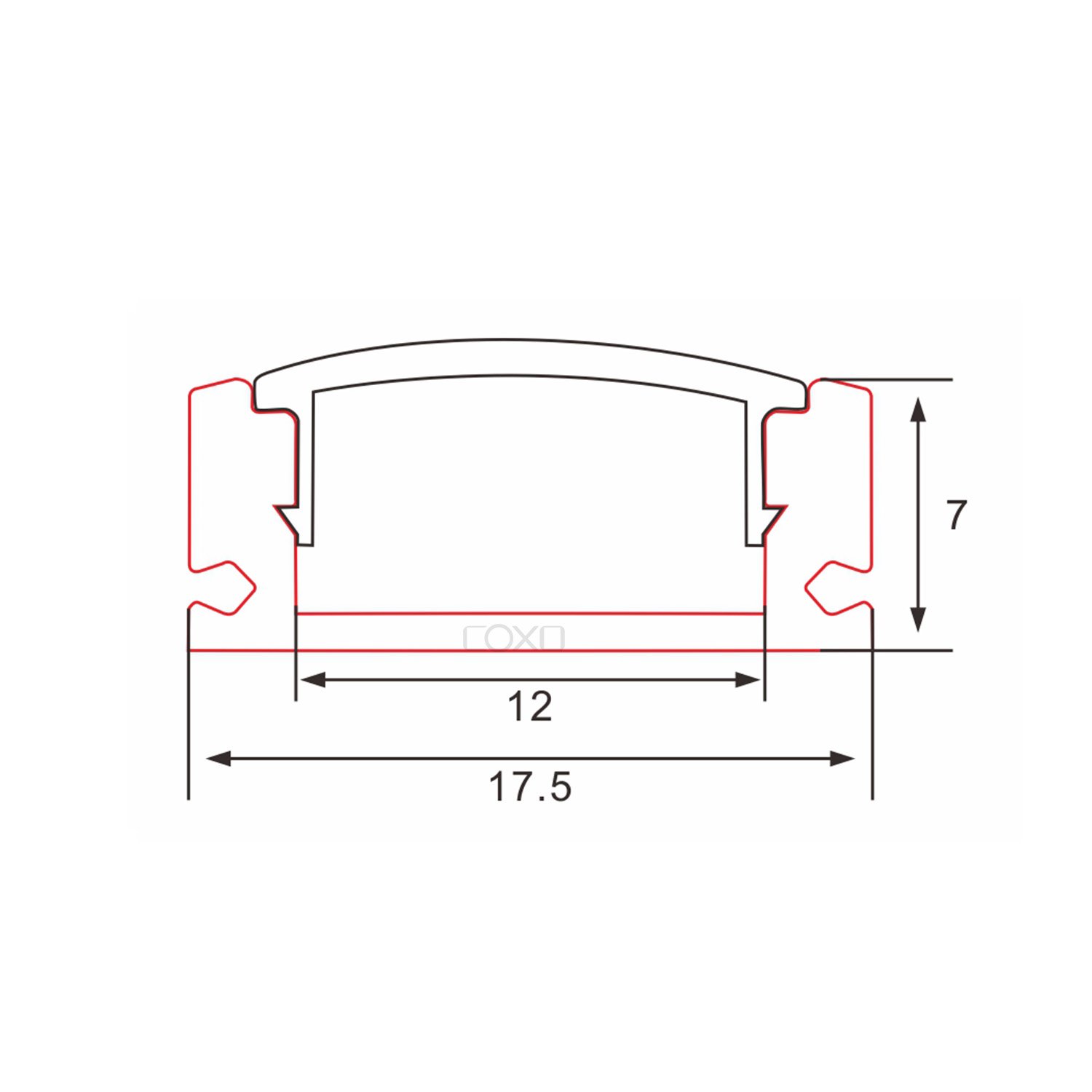 C002 Led Recessed Aluminum profile