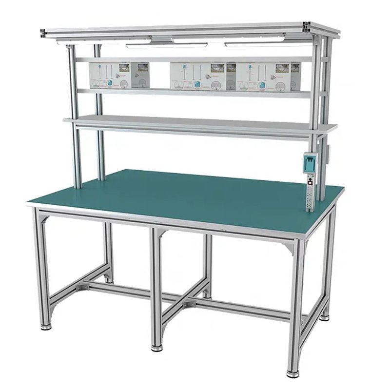 Custom Industrial Aluminum Profiles Frame Assembly Line Workbench Work Table