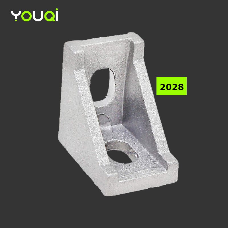 YouQi Right Angle 20 Series 2 Hole Aluminum Profile Connector 2020 1720 Extrusion Corner Bracket