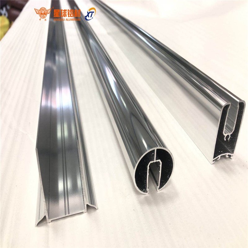 Hot Brightest Polished Aluminium Extruded Profile for Bath Room Shower Enclosure Glass H channel Aluminum U Channel