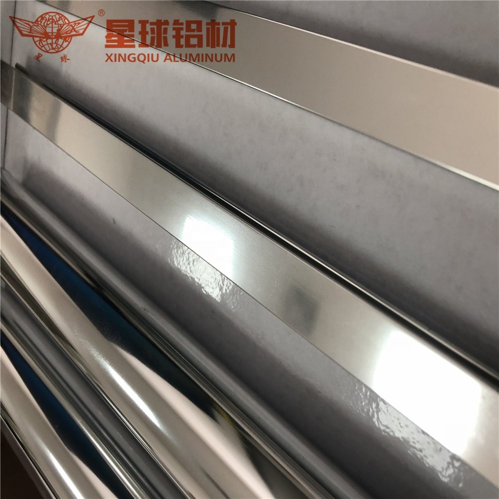 Hot Brightest Polished Aluminium Extruded Profile for Bath Room Shower Enclosure Glass H channel Aluminum U Channel