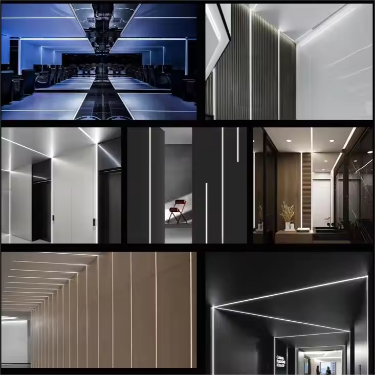 Aluminium Profile For Led Lighting Strip Recessed Mounted Aluminum Channel Diffuser Light LED Profile