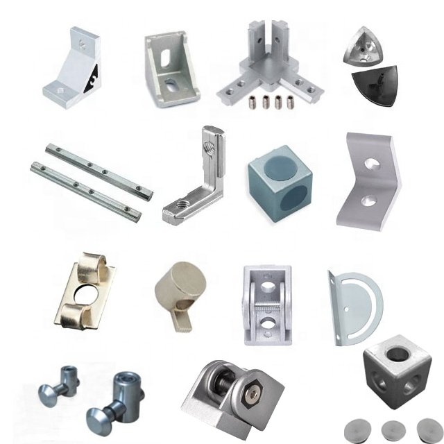 Curved Industrial Bend Aluminum Extrusion Profile Accessories Adjustable inner Connector Steel ,Zinc-Plated material