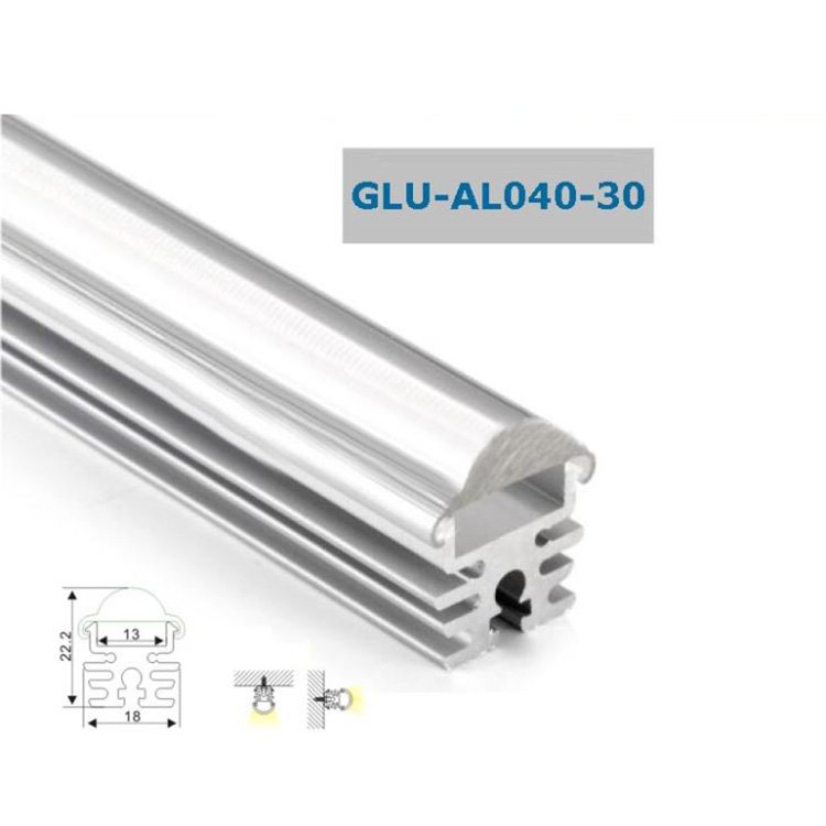 High Quality Power Led Strip Light 30 Degree Aluminum Led Profile With Heat Sink For Bar