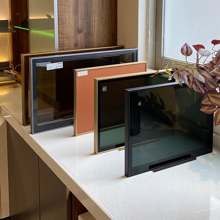 Modern Interior Doors Minimalist Aluminum Glass Door Frame profile For Kitchen Cabinet Wardrobe