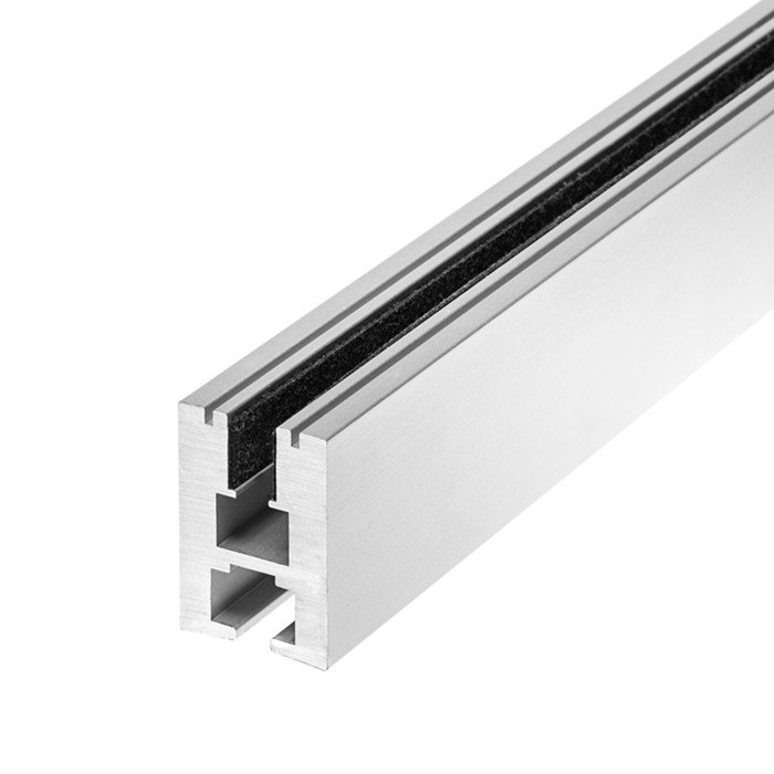 Aluminum u channel profile with led light 6mm 8mm 10mm 12mm frameless tempered sandwich glass railing balustrade