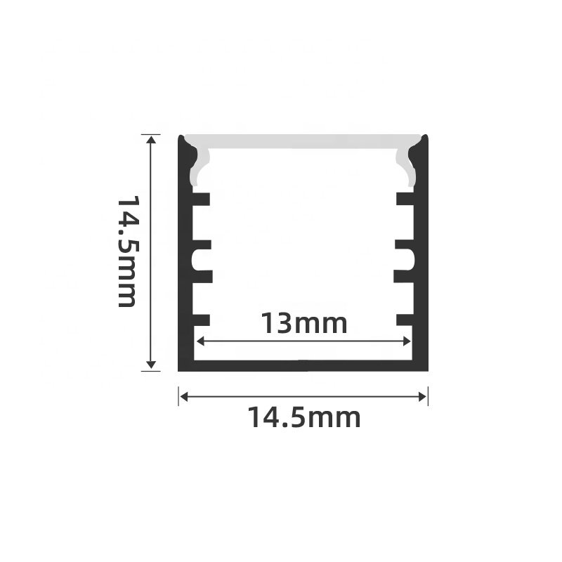 B-A1515 6063 Linear Light Black Aluminium Profile, led Strip Light Aluminium Profile Diffuser Channel