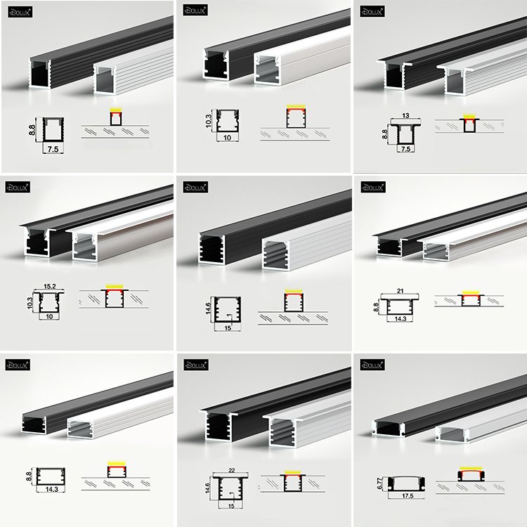 DGLUX New Design Welding Free Process Factory Customized Led Aluminum Profile Light For Surface Mount