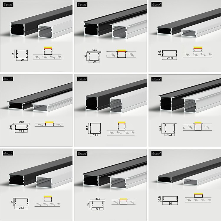DGLUX New Design Welding Free Process Factory Customized Led Aluminum Profile Light For Surface Mount