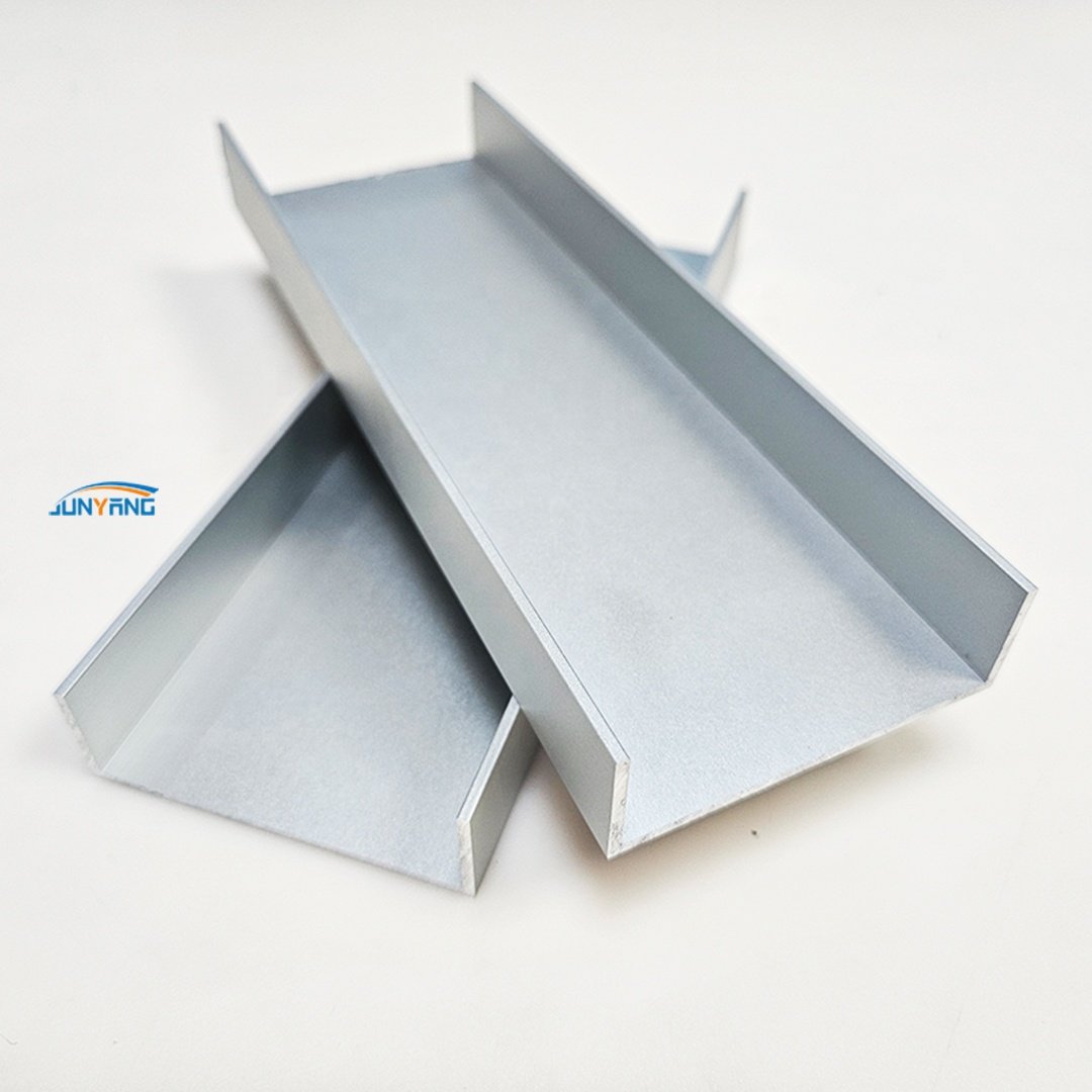 OEM 6061 6063 t5 t6 aluminum profiles supplier custom any size u-shape channel silver anodized aluminum extrus aluminum profile