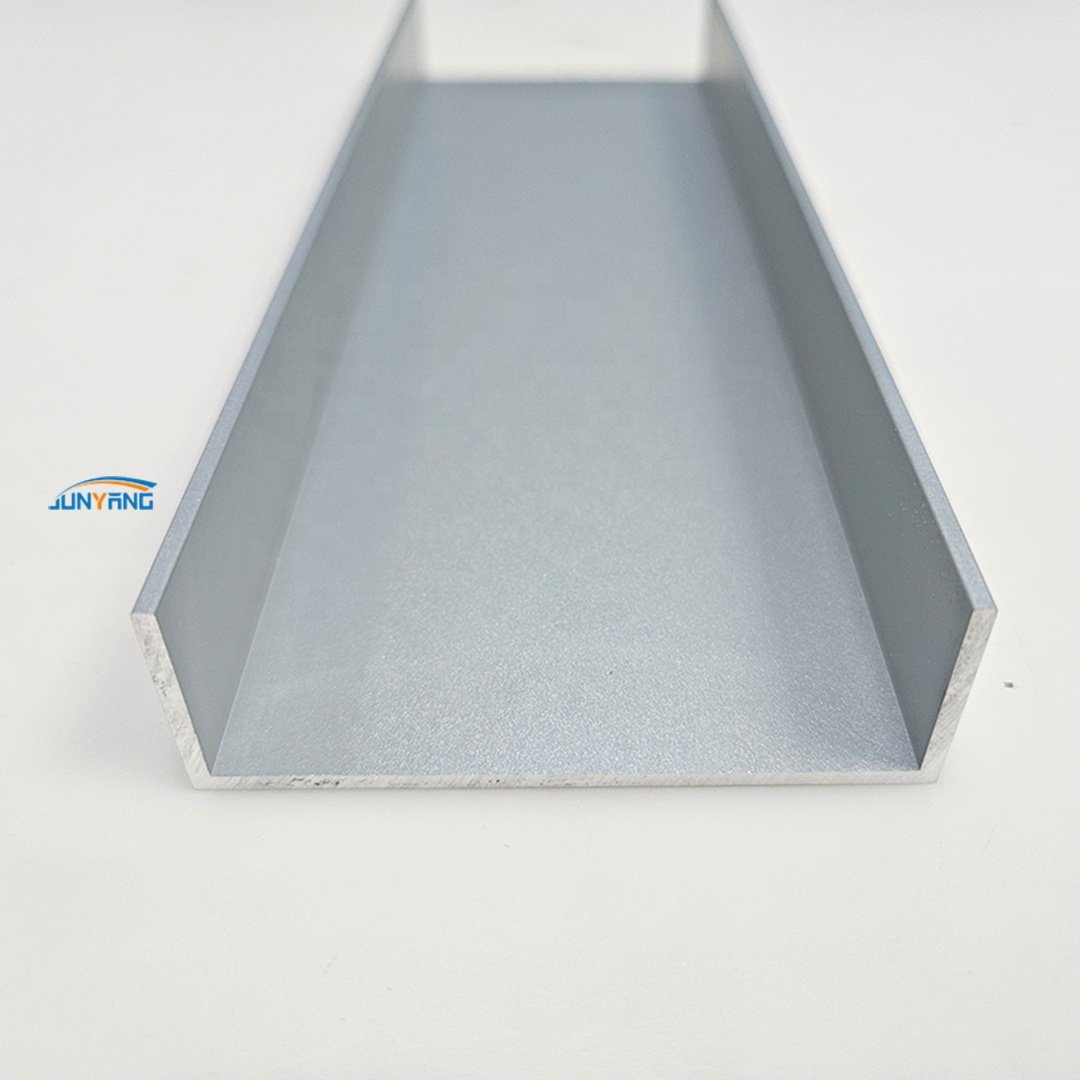 OEM 6061 6063 t5 t6 aluminum profiles supplier custom any size u-shape channel silver anodized aluminum extrus aluminum profile