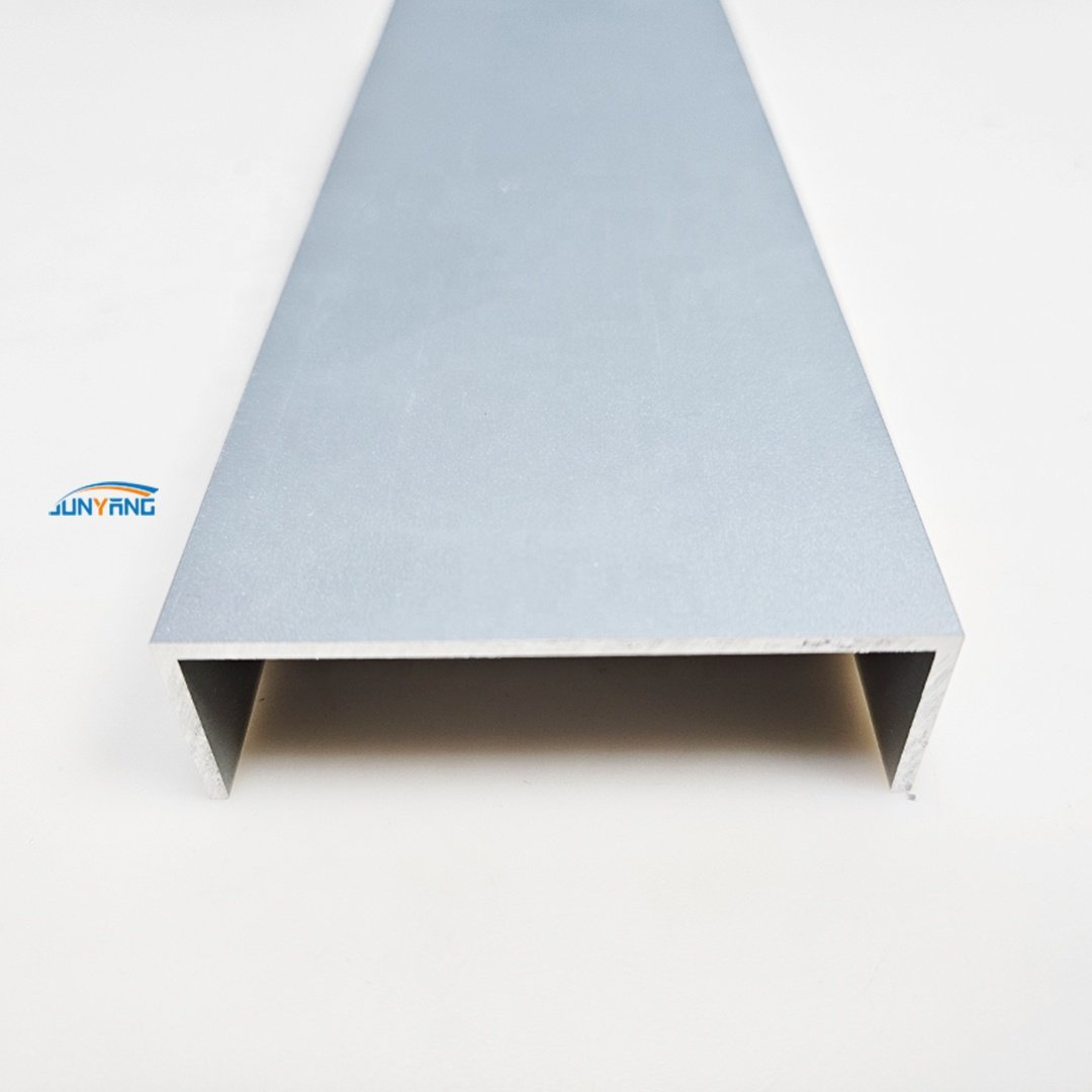 OEM 6061 6063 t5 t6 aluminum profiles supplier custom any size u-shape channel silver anodized aluminum extrus aluminum profile