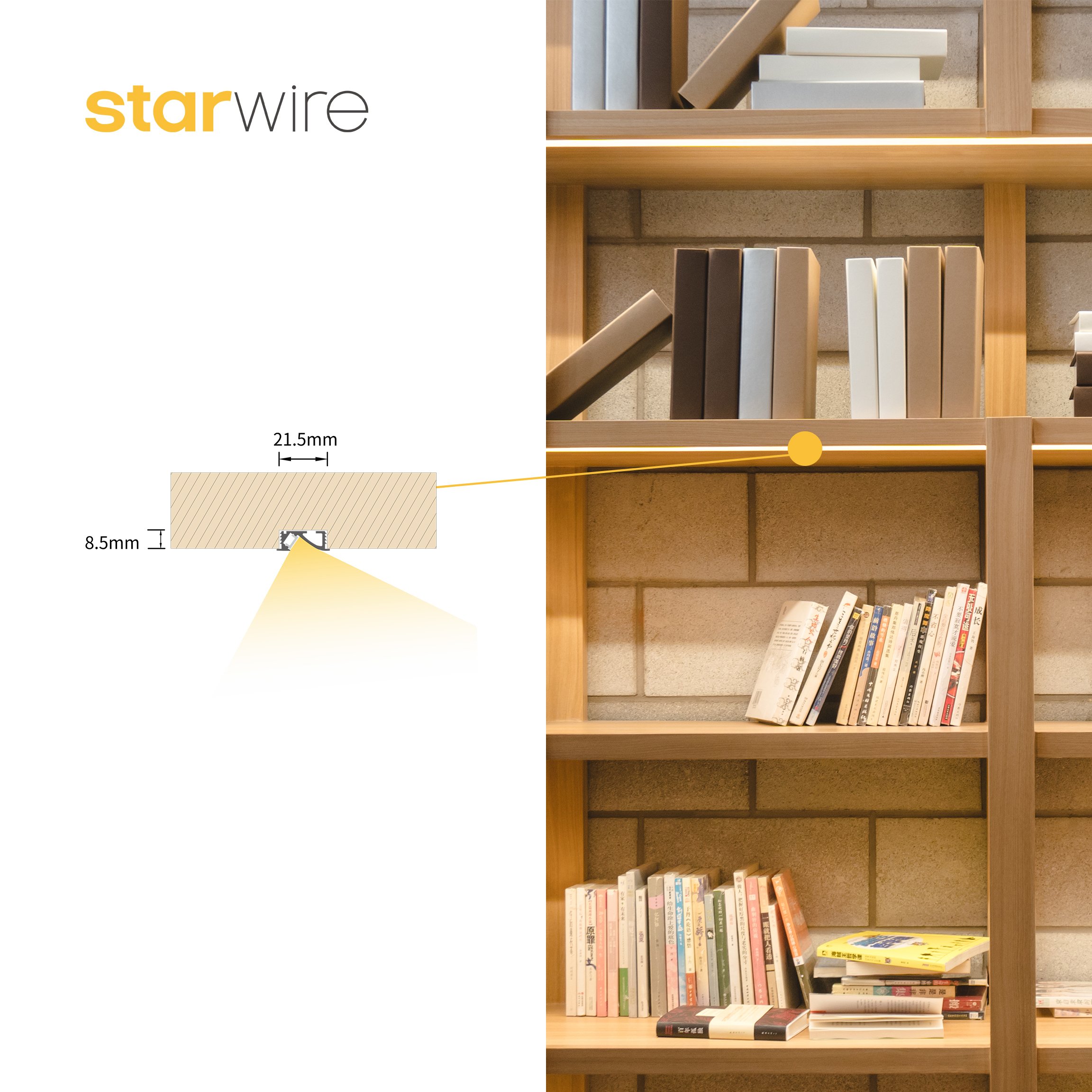 China Factory Price Flat A2409 Oblique Shot Recessed Aluminum Led Profiles Strips Lights For Desk Bookshelf