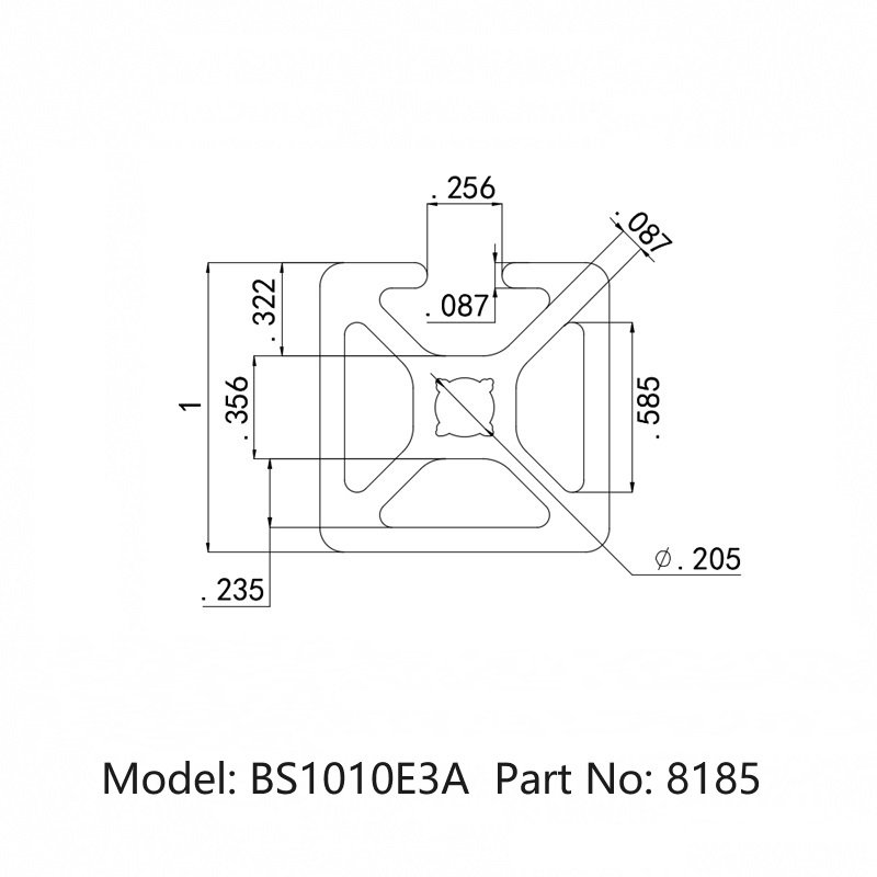 China Manufacturer rohs oem odm 8185 10 series BS1010E3A T-Slot Aluminum Profile Suppliers Making Machine 10 15 inches