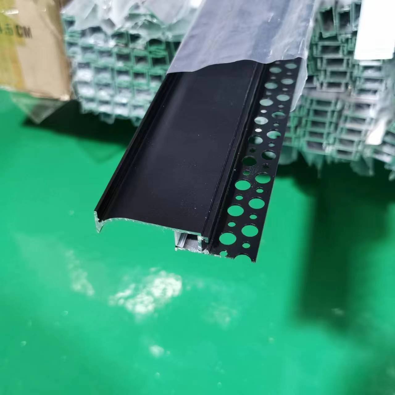 SDW198 Architectural Plaster Wall Lamps Skirting Board Line Drywall Aluminium Profile for LED Strip Trimless Baseboard Lighting
