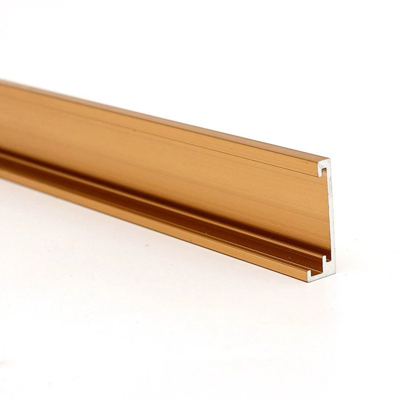 bending round square rectangle wall mounted picture photo mirror frame brush gold color customized extrusion aluminum profile