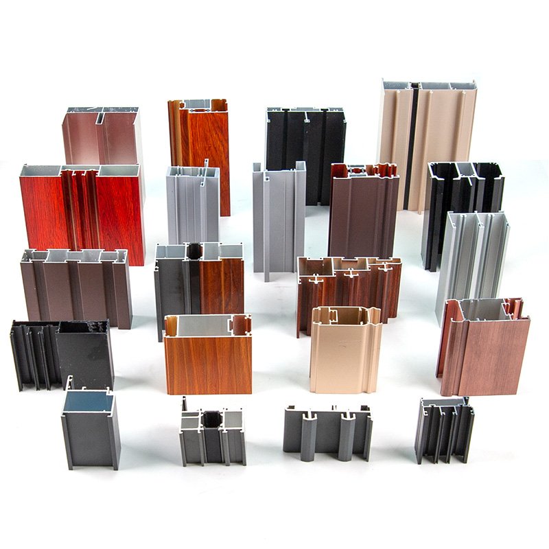 6063 T5 black color extrusion powder coated aluminium profiles extrusion aluminium frame for door