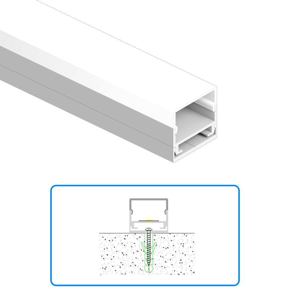 KC LED Strip Profile Channel Light Diffuser Corner Extrusion Channel LED Aluminium Profile for LED Strip
