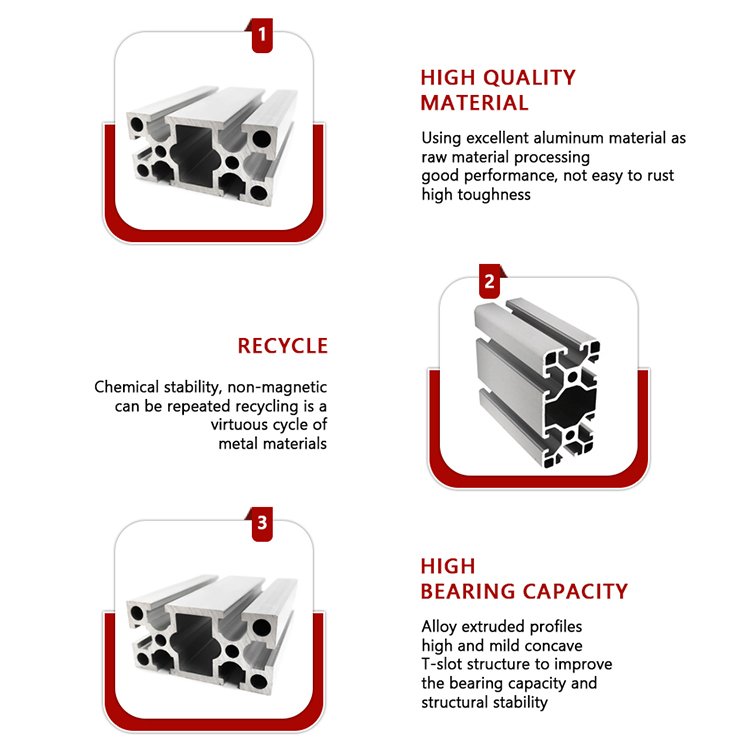 6061 5052 2024 7075 industrial use aluminum profile Mill Finish 6063 Aluminum Alloy Standard Profiles