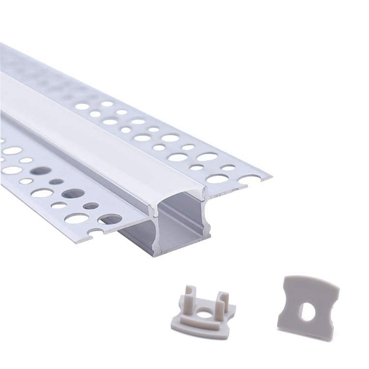 LED Strip Light Extrusion Alu Plaster Drywall Gypsum PC Cover LED Aluminum Profile Plaster
