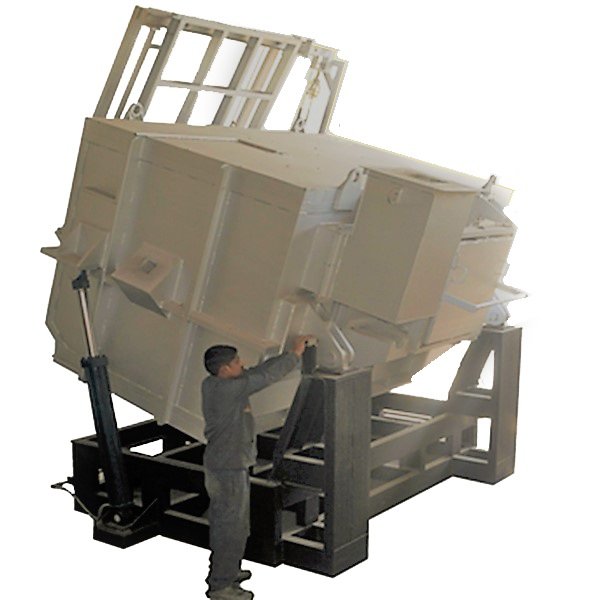 New 1 Ton Aluminium Scrap Melting Skelner Furnace Gas Fired with Fuel Hydraulic Tilting Cylinder Billet Making Metal Processing
