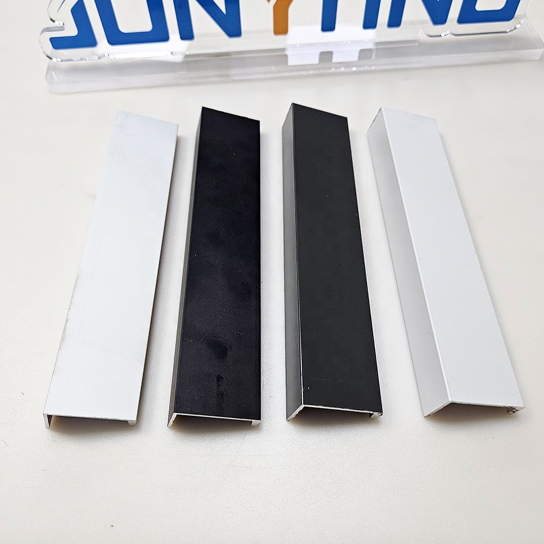 Custom U-shaped U channel Aluminum Handle Low MOQ Custom Mill Finish Powder Spray Anodized CNC Extruded Aluminum Profiles