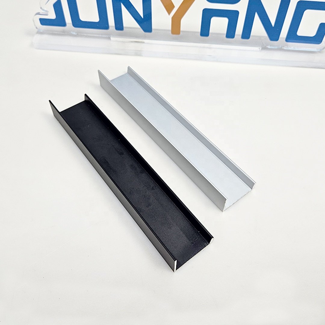 Custom U-shaped U channel Aluminum Handle Low MOQ Custom Mill Finish Powder Spray Anodized CNC Extruded Aluminum Profiles