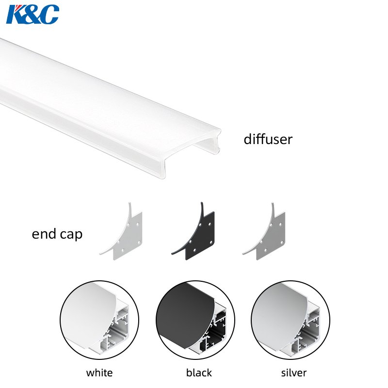 Custom Led Aluminium Profile For Top Ceiling Light Corner LED Strip Cove Lighting Led Aluminum Profile