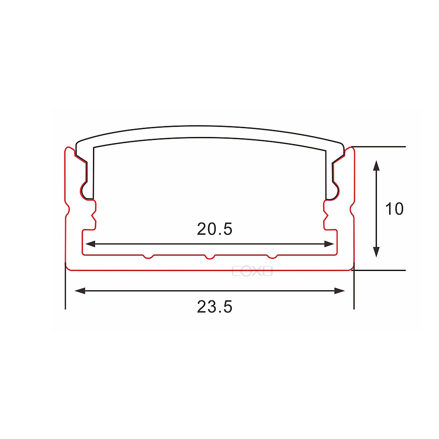 C004 Led Recessed Aluminum profile