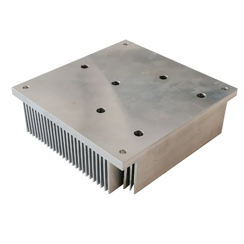 Square Custom Aluminum Heat Sink 120(W)*36(H)*120(L)mm CNC Machined Heatsink Aluminum