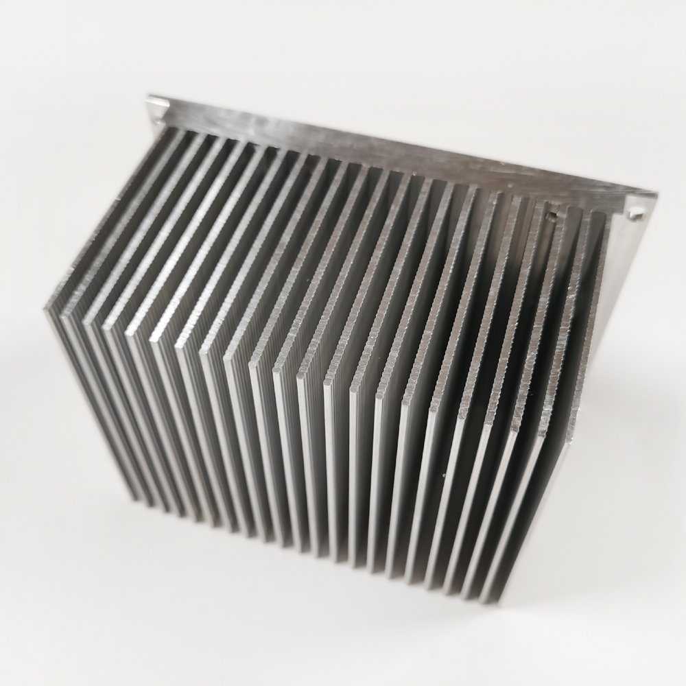 Deep Fin Extruded Heatsink 125(W)*71.5(H)*100(L)mm Aluminum Profile For Inverter Heat Sink