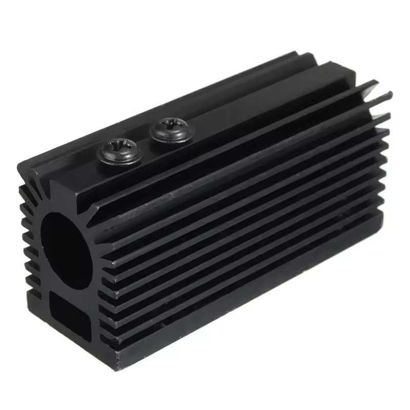 Custom disipador anodized black small heat sink with fan cooling Aluminium heatsink profile