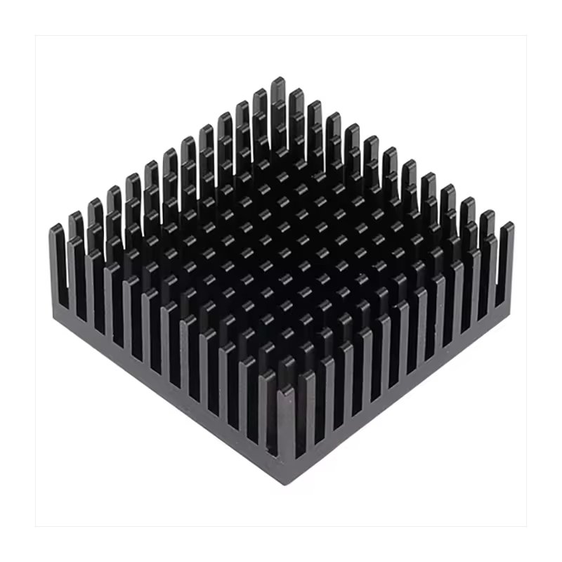 Custom disipador anodized black small heat sink with fan cooling Aluminium heatsink profile