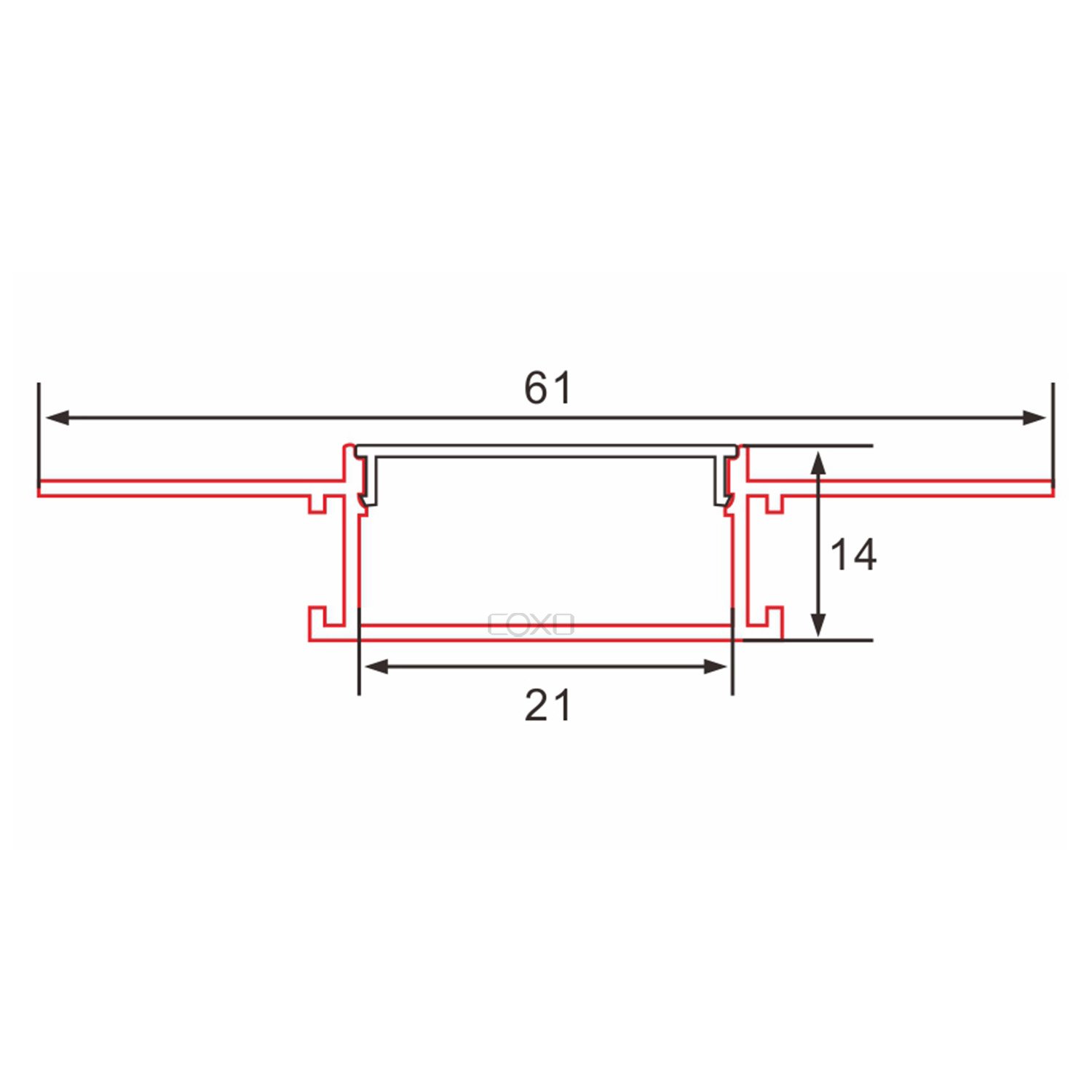 C095 Led Aluminum profile channel