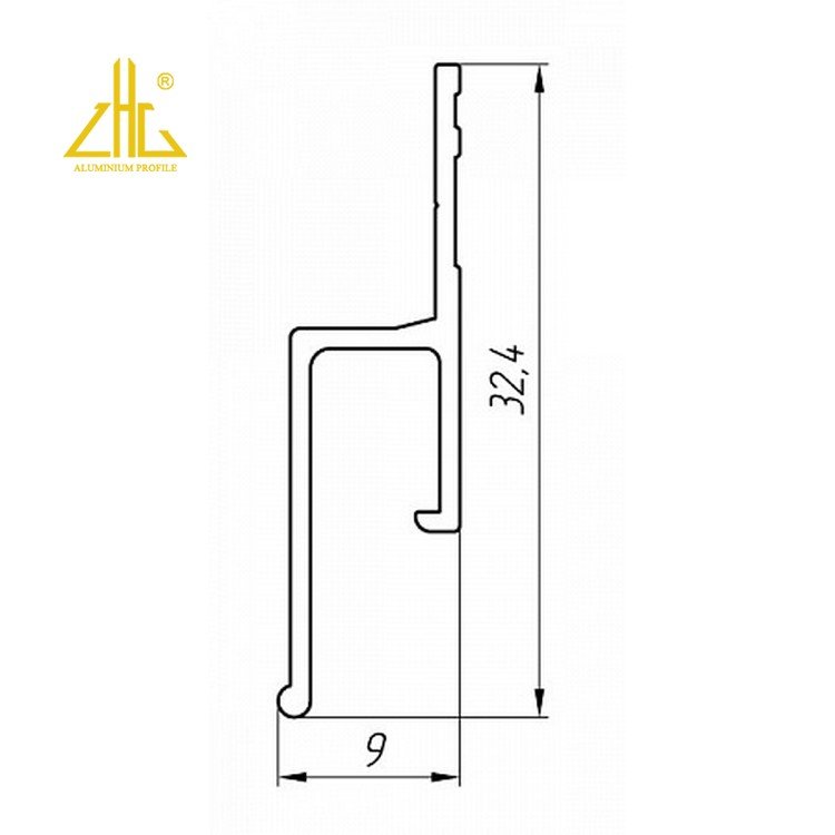 Factory graphic design customized 3003 modern fireproof H shaped irregular lightweight frame stretch ceiling aluminum profile