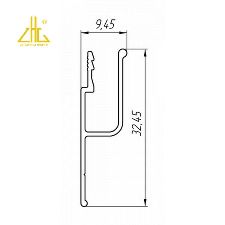 Factory graphic design customized 3003 modern fireproof H shaped irregular lightweight frame stretch ceiling aluminum profile