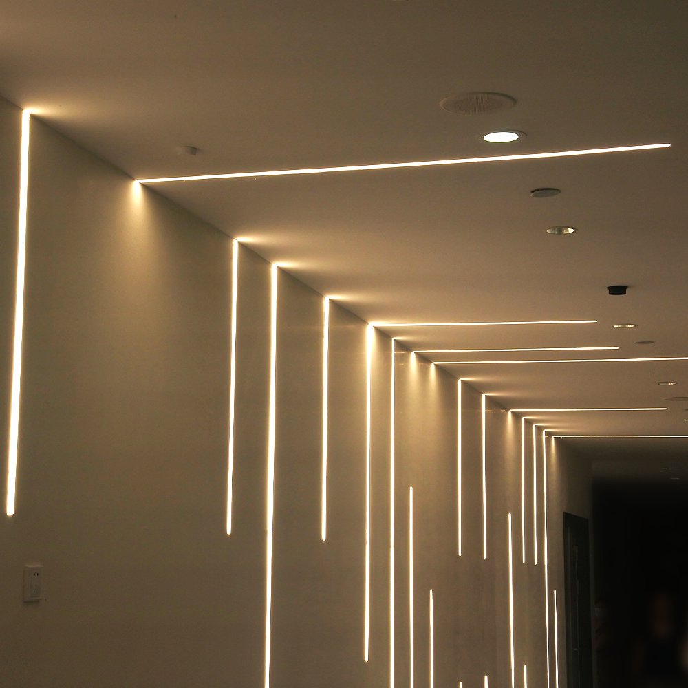 KC New design wall mounted flat led aluminum profile for OEM led handle lighting and kitchen lighting