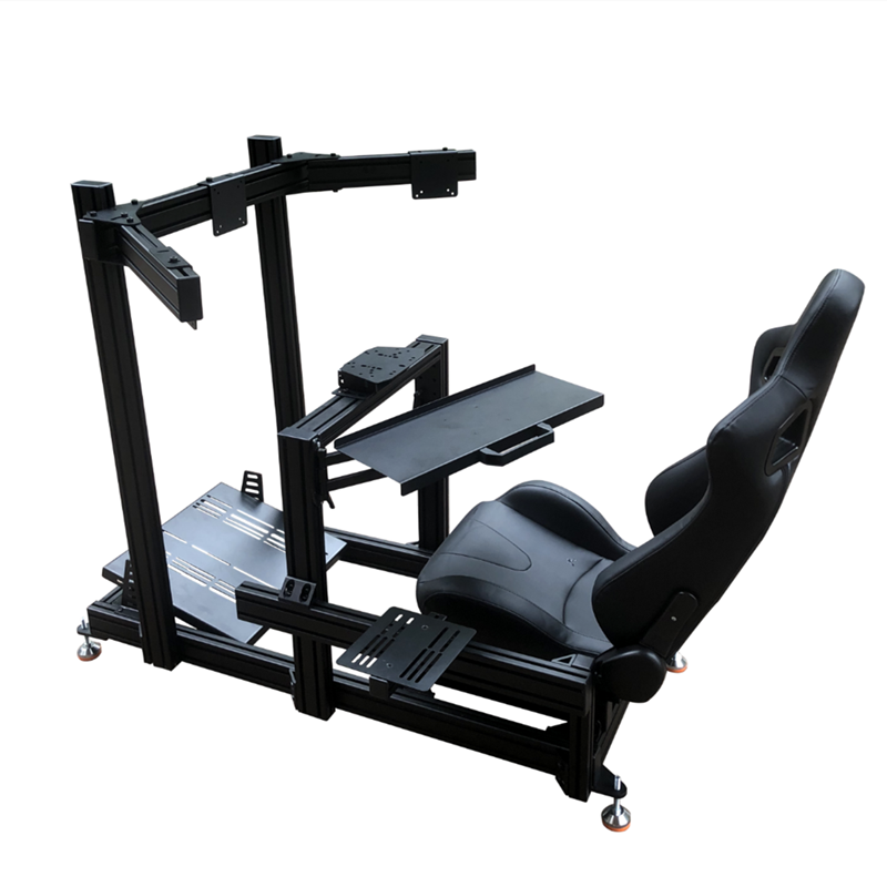 2024 customization game racing driving simulator aluminum frame 40160 black aluminum profile for sim racing rig