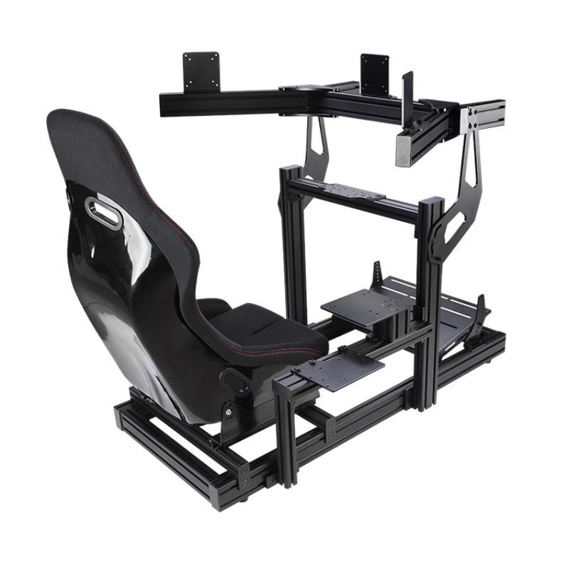 2024 customization game racing driving simulator aluminum frame 40160 black aluminum profile for sim racing rig
