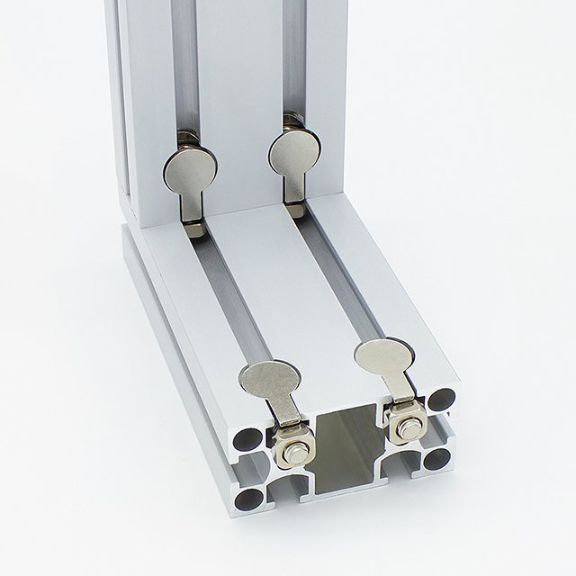 European Standard 3030 Series Self-Aligning Double Anchor Fasteners For Aluminum Profile Shelf Case Conveyer 3060 3090 6060