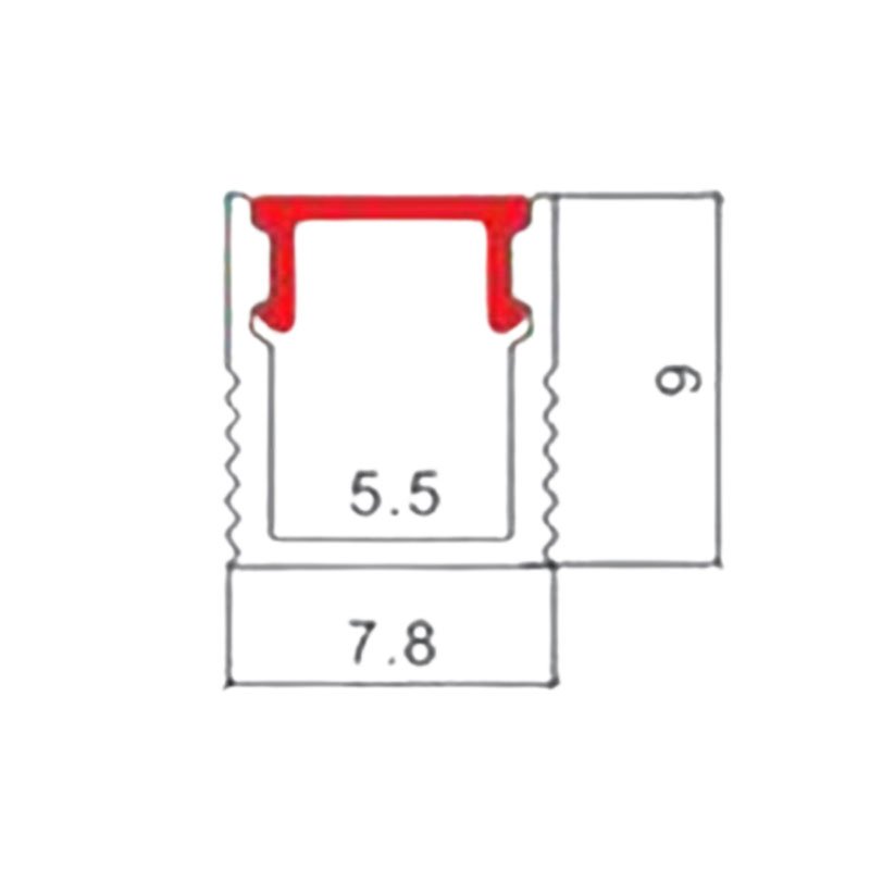 0809 No border Led Strip Aluminum Profile LED Strip Aluminum Profile Line Light Cabinet Light Closet Light LED cabinet line lamp