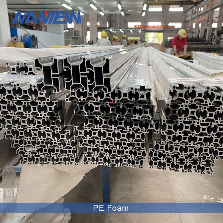 Guangdong Naview 2020 2040 2060 4040 V Slot Rail Extruded Aluminum Extrusions Profile Supplier