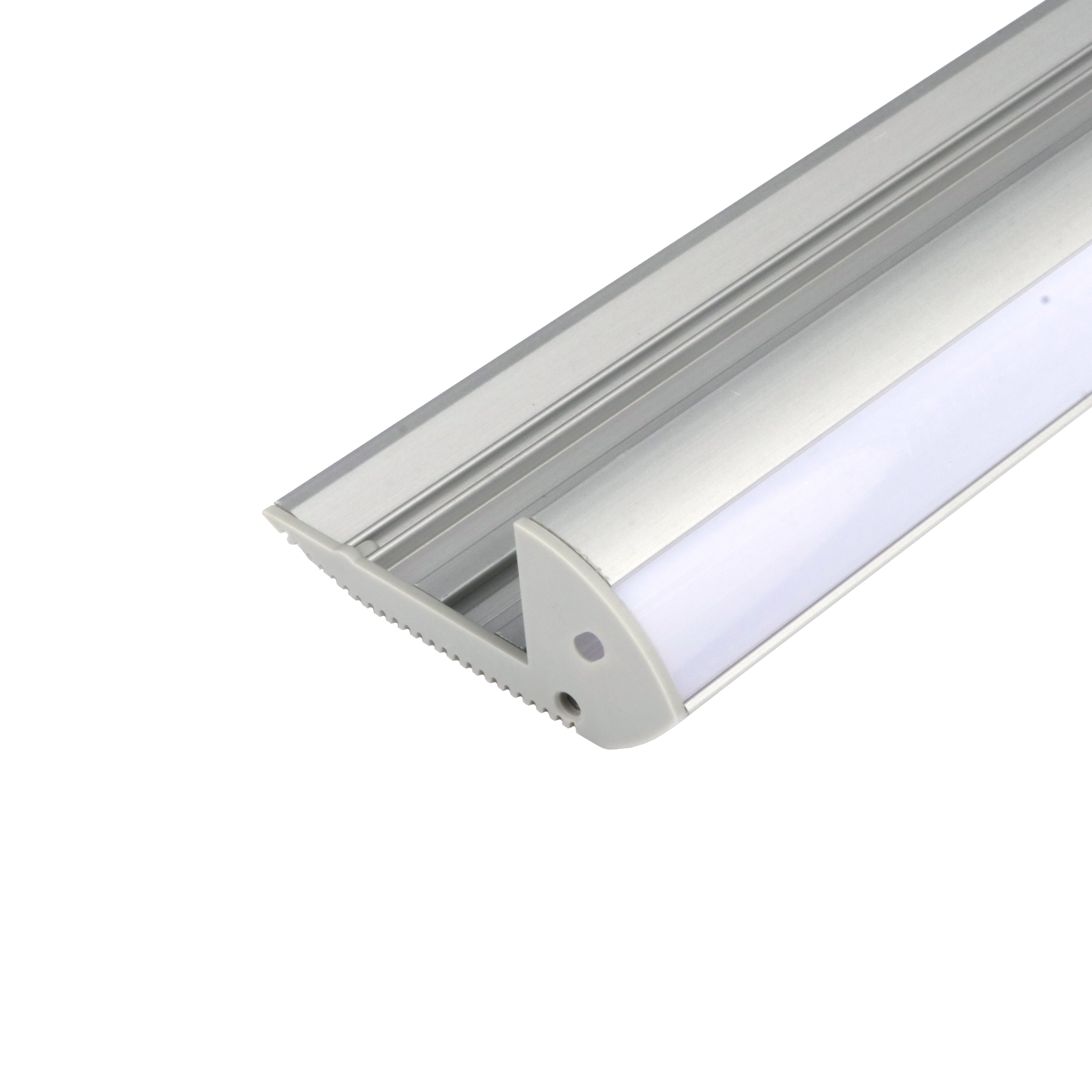 Aluminum Linear Underground Light Nosing Profile Led Round Aluminium Profile