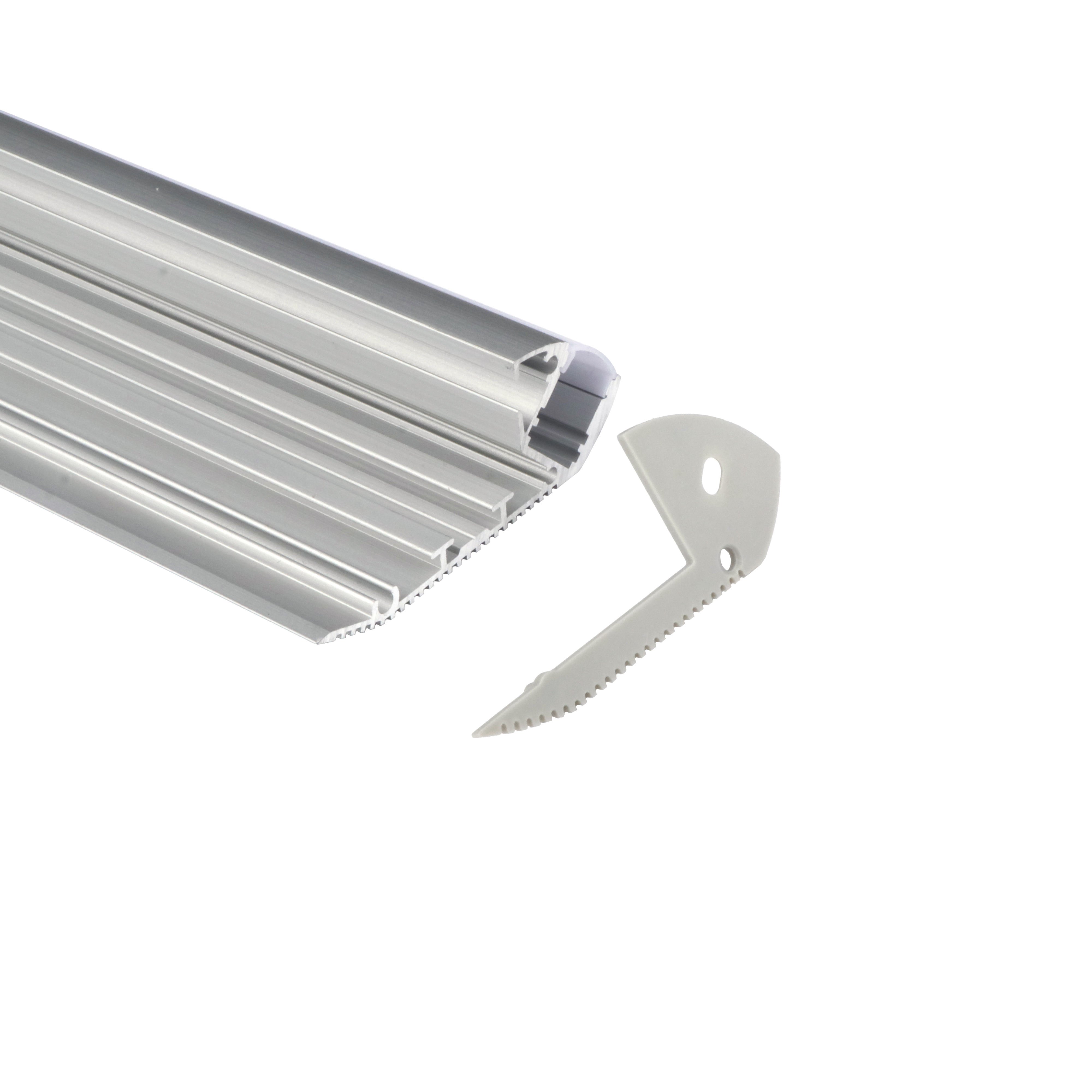 Aluminum Linear Underground Light Nosing Profile Led Round Aluminium Profile