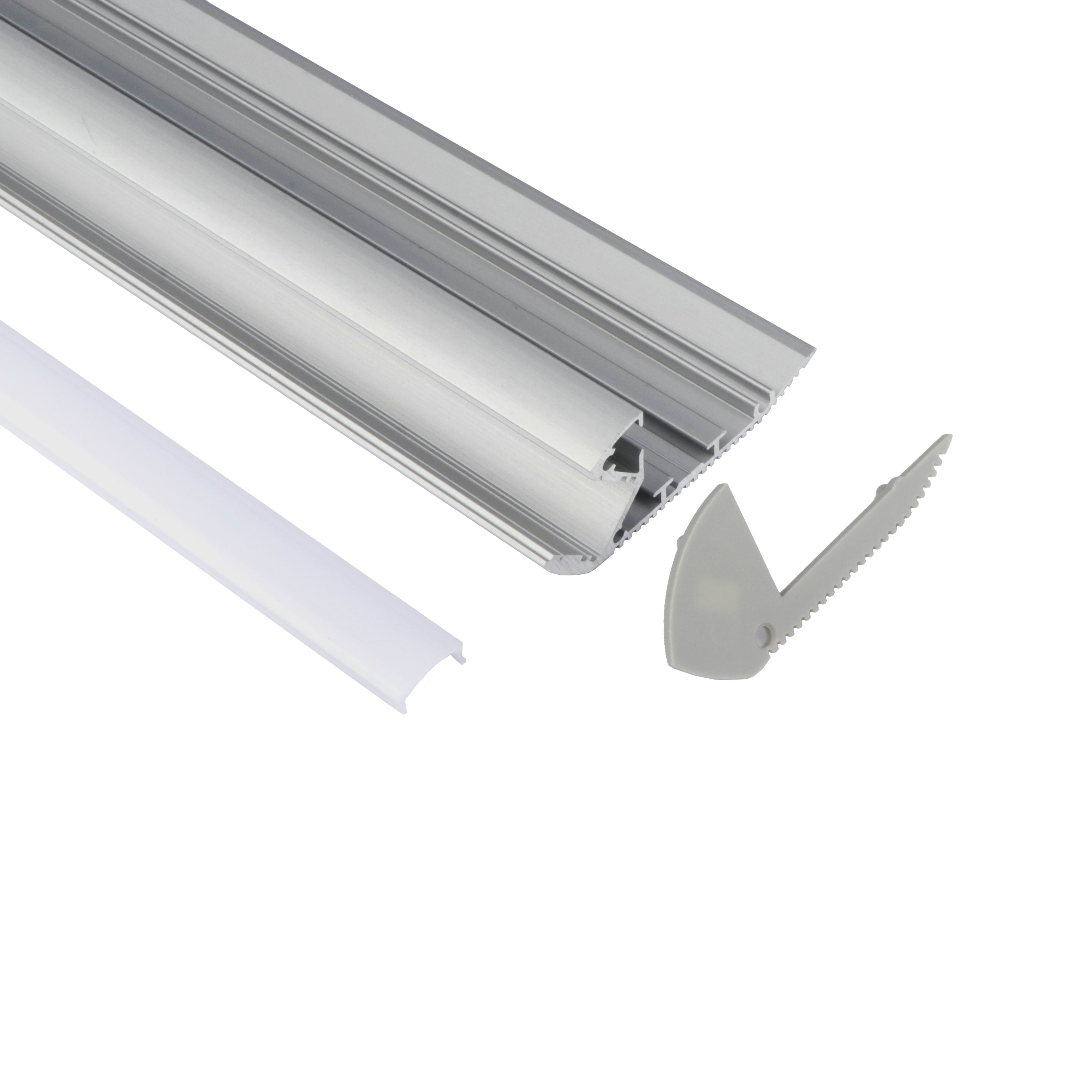 Aluminum Linear Underground Light Nosing Profile Led Round Aluminium Profile