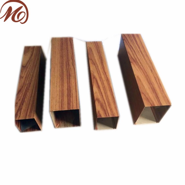 Wood Grain Square Tube 6063 T5 aluminum Alloy Extruded profile