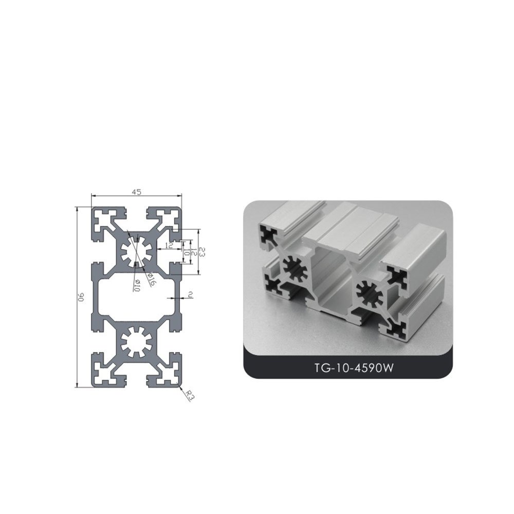 6000 Series Aluminium Alloy Manufacturer Extrus Profil 4545 T Track V Slot 45X45 T-Slot Aluminum Profile Extrusion 4545