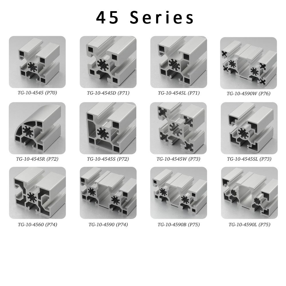 6000 Series Aluminium Alloy Manufacturer Extrus Profil 4545 T Track V Slot 45X45 T-Slot Aluminum Profile Extrusion 4545