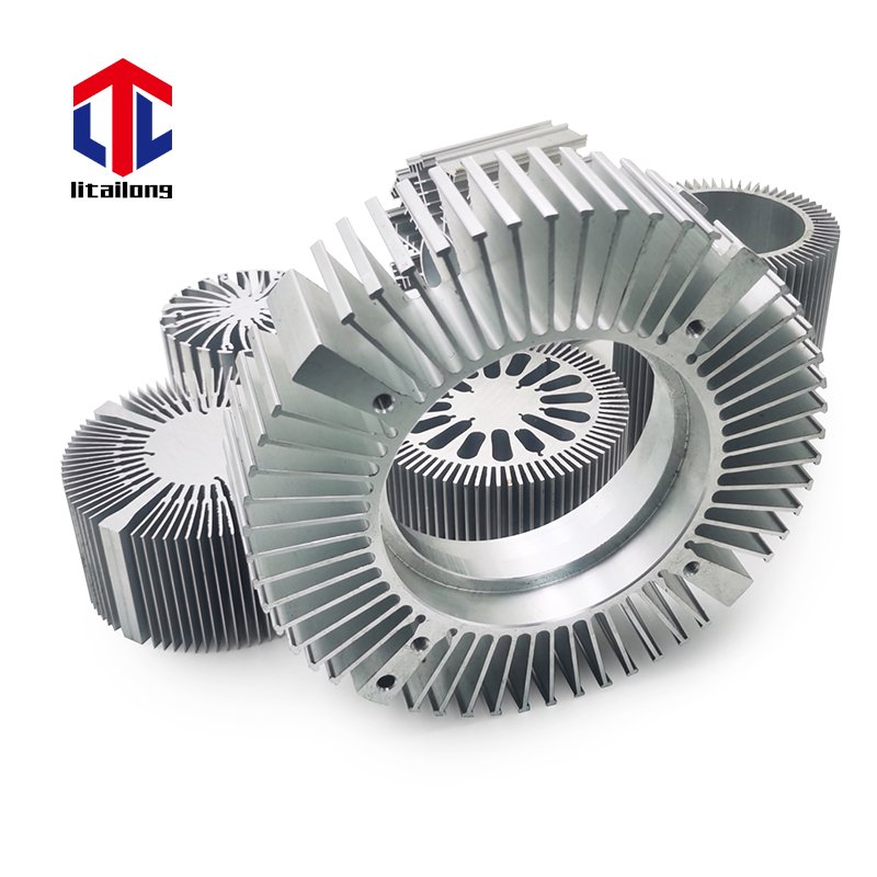 Factory custom heat sinks LED light round heatsink pipe radiator extrusion aluminum profiles industrial extrusion heat sink